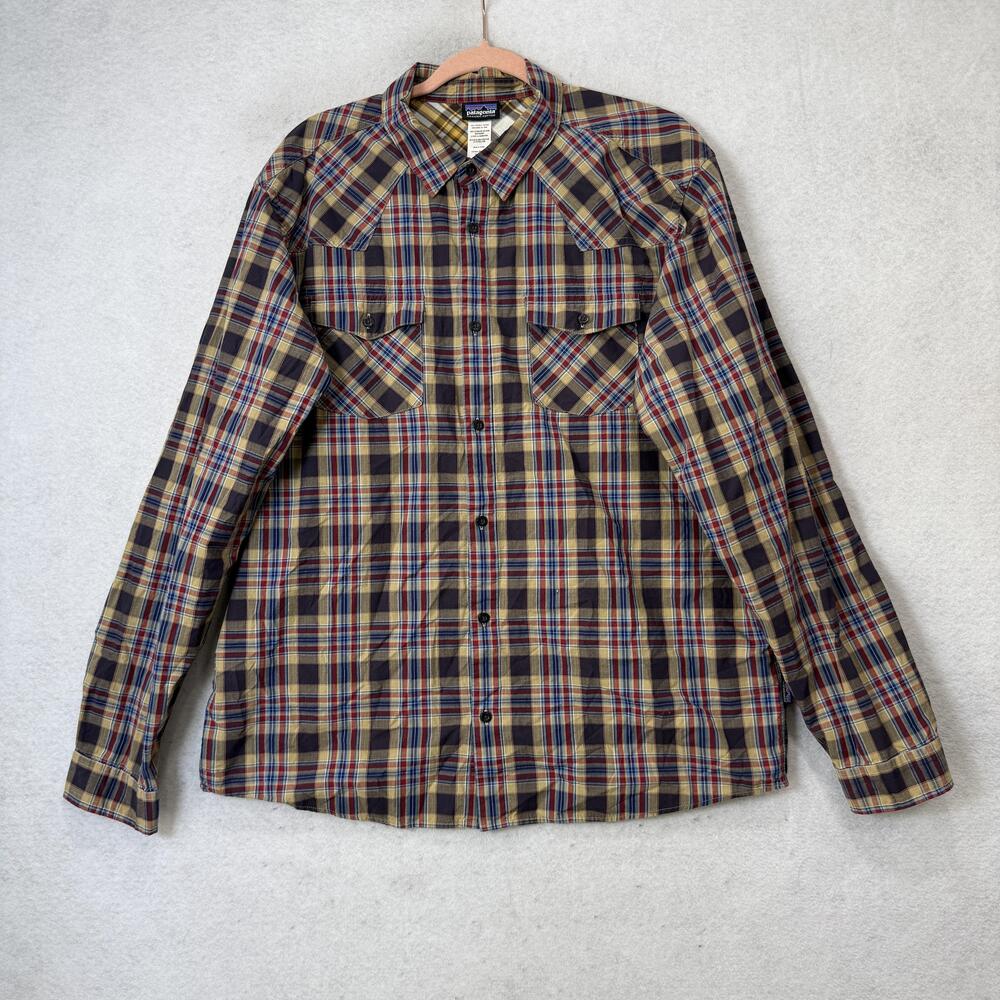 Patagonia Shirt Mens XL Multicolor Plaid Long Sleeve Button Up Organic Cotton